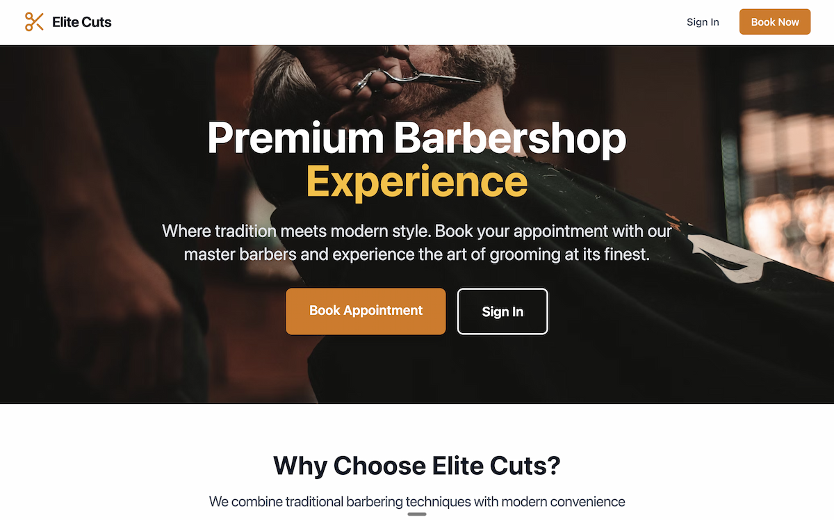 Barbershop Website